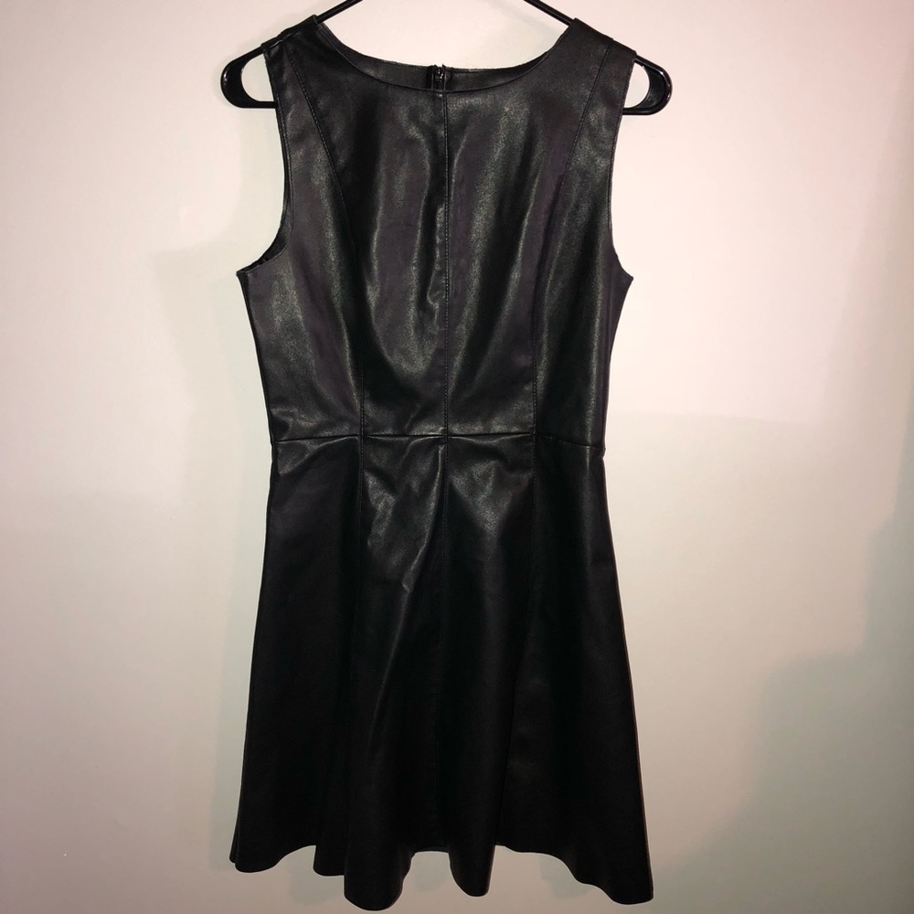 Faux Leather Cocktail Dress